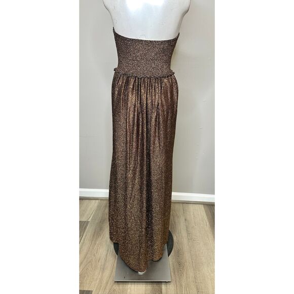 Ramy Brook Women’s Calista Metallic Smocked Maxi Dress XXS $345 - Picture 10 of 12